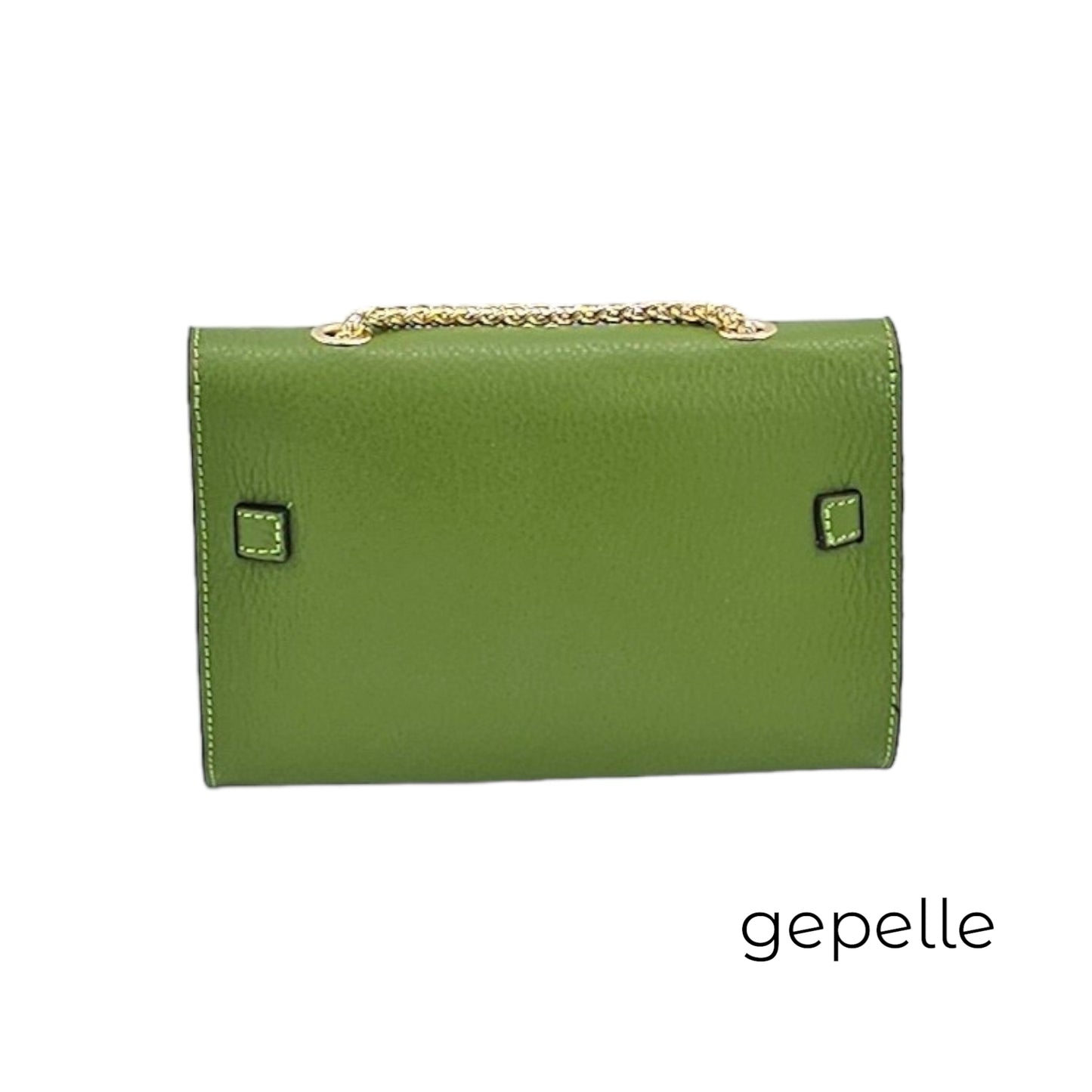 Geanta verde lime din piele naturala Calithea