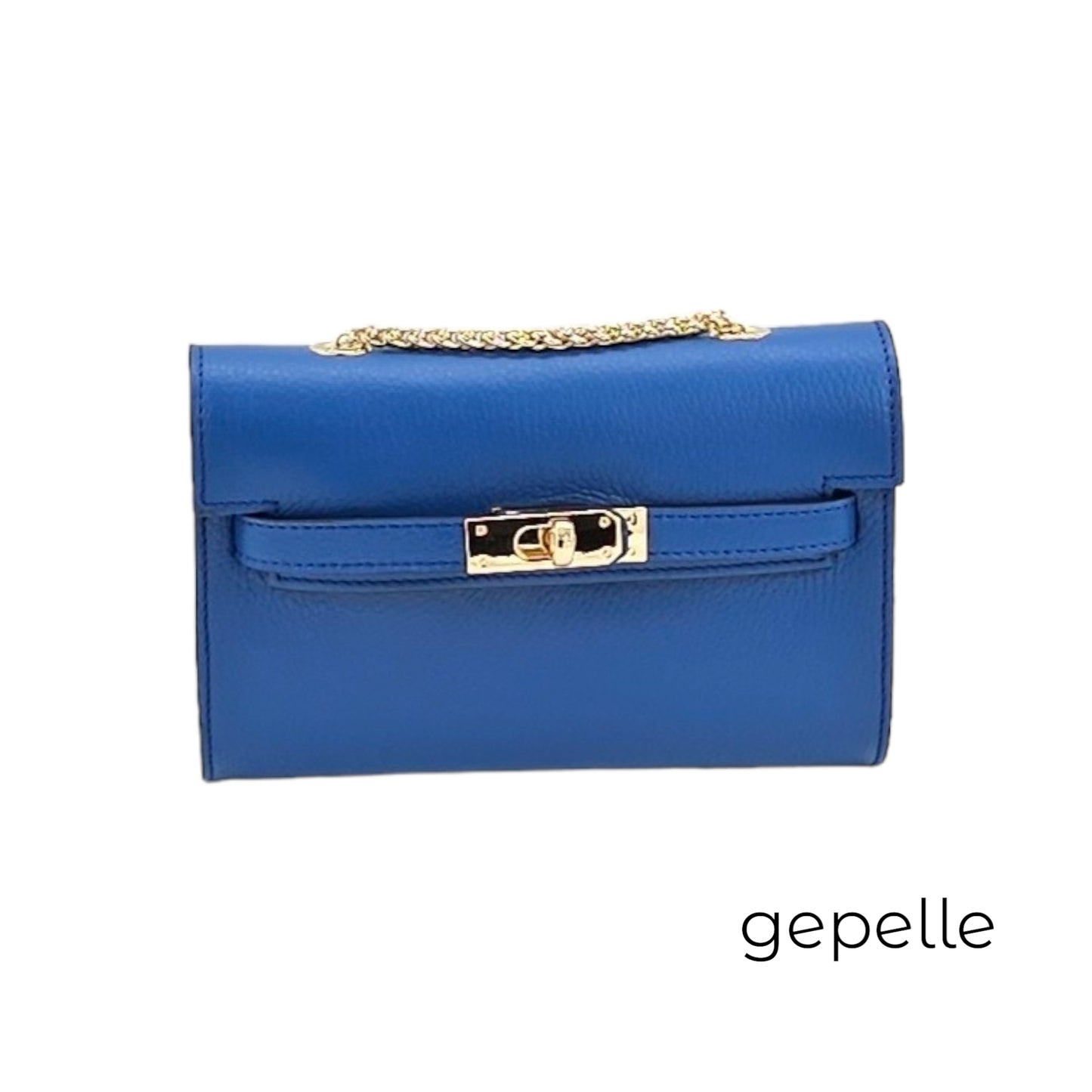 Geanta albastru electric din piele naturala Calithea