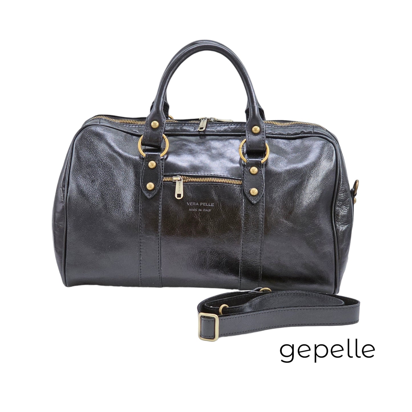Geanta neagra din piele naturala Mallory