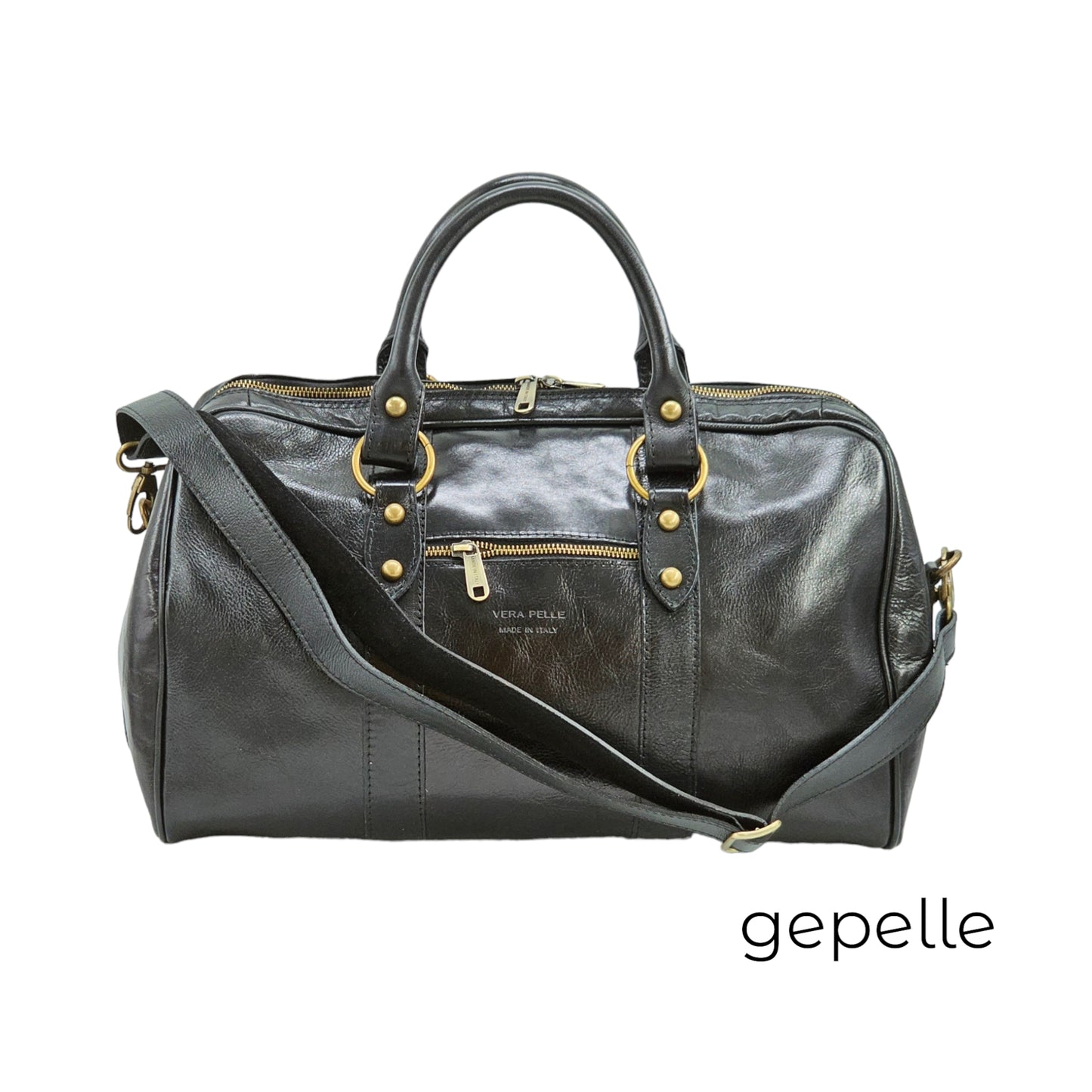 Geanta neagra din piele naturala Mallory