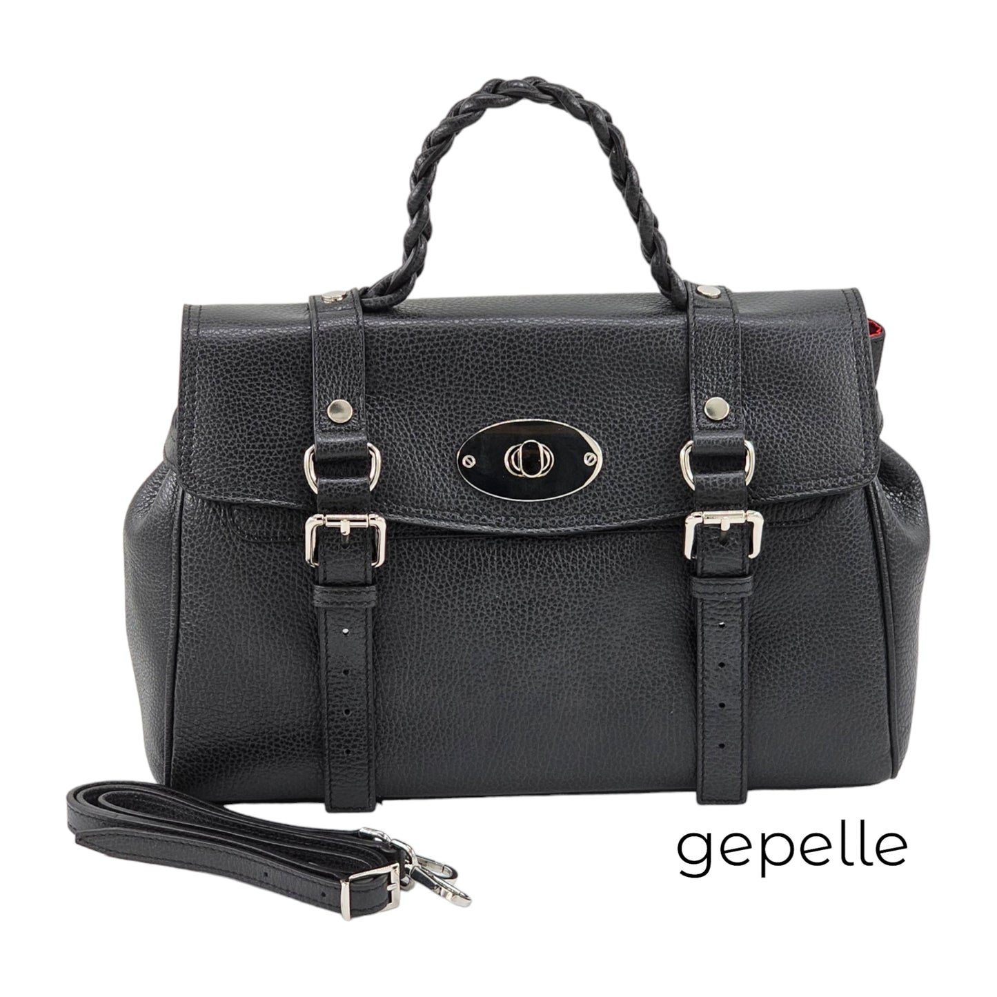 Geanta neagra din piele naturala Mirabella