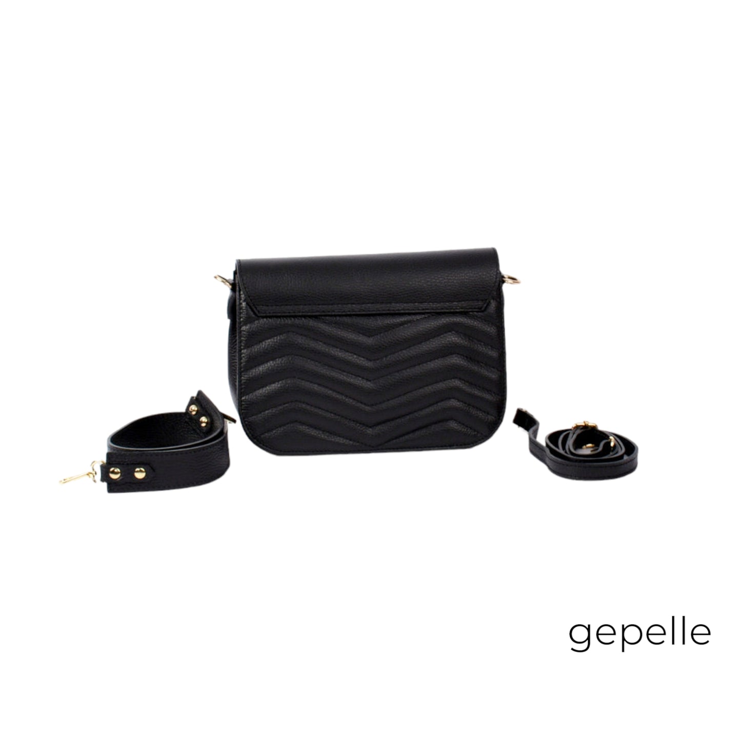 Geanta neagra din piele naturala Roa