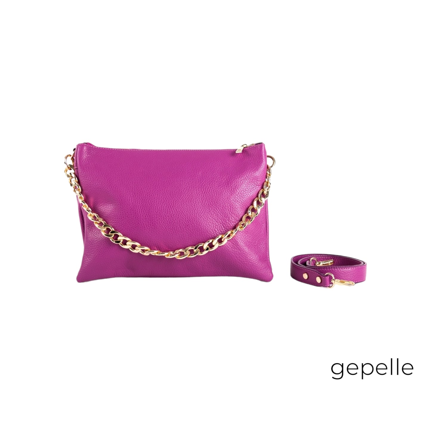 Geanta fuchsia din piele naturala Jennifer