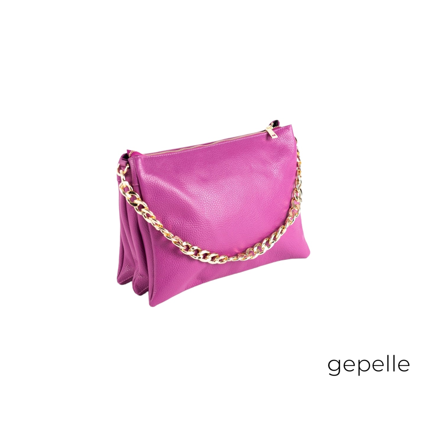 Geanta fuchsia din piele naturala Jennifer