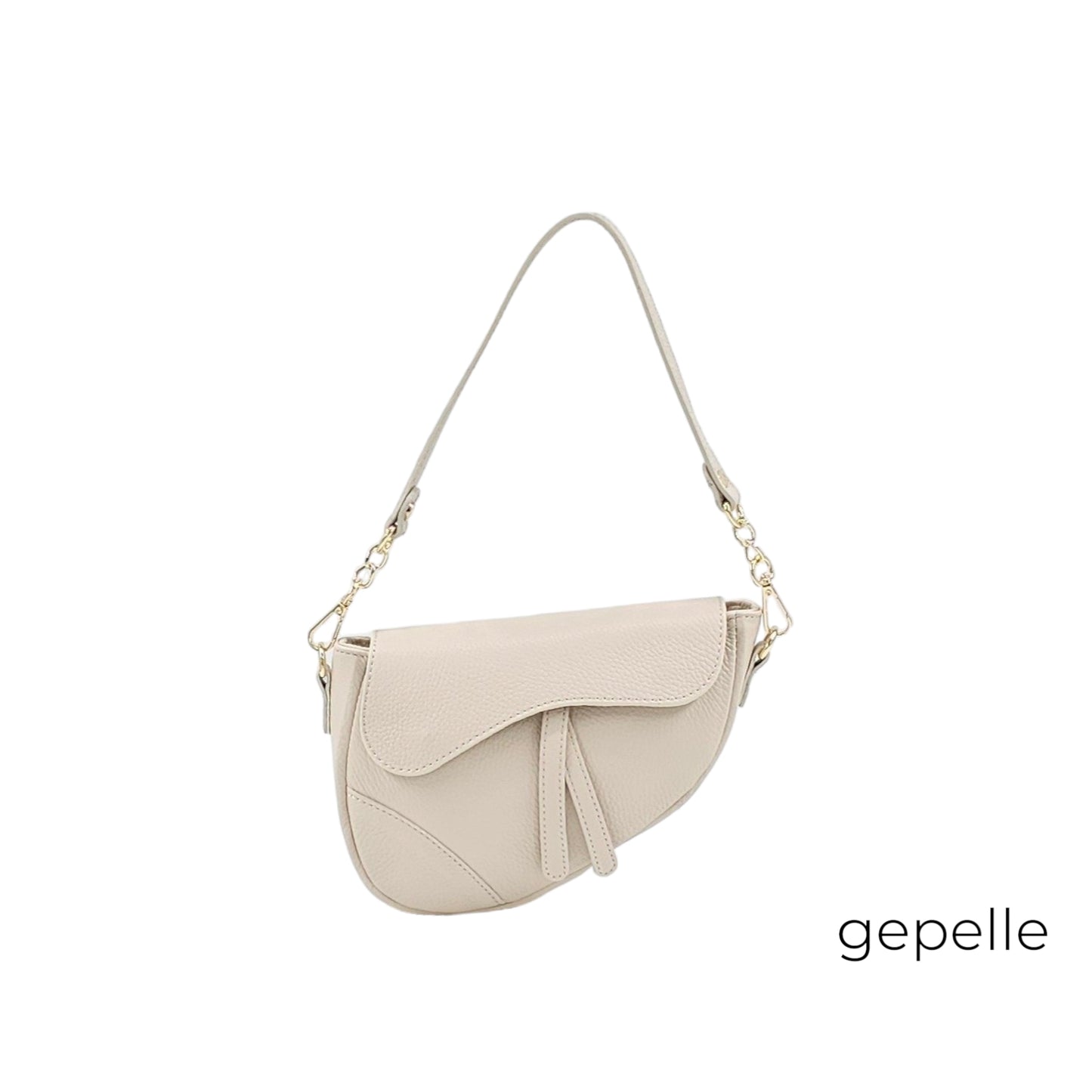 Geanta crem din piele naturala Ayana