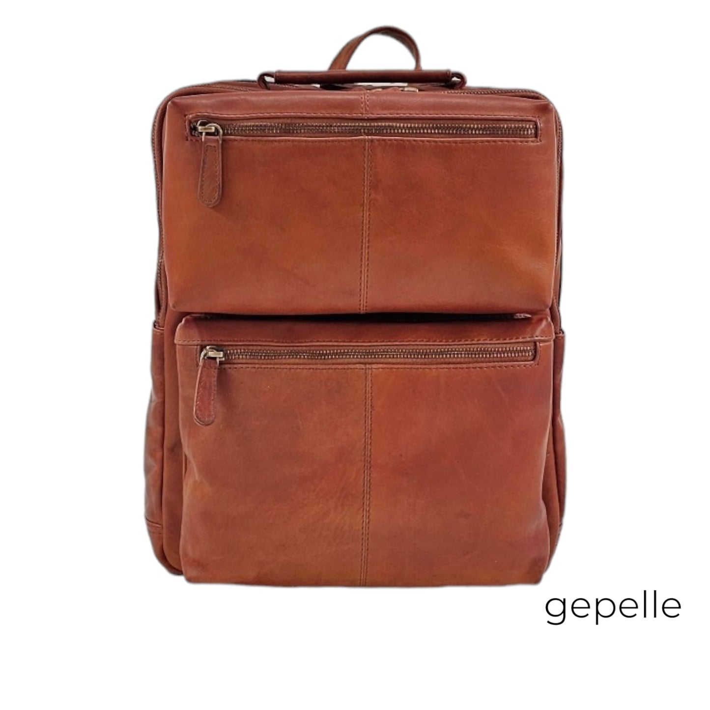 Rucsac maro cogniac din piele naturala Apollo