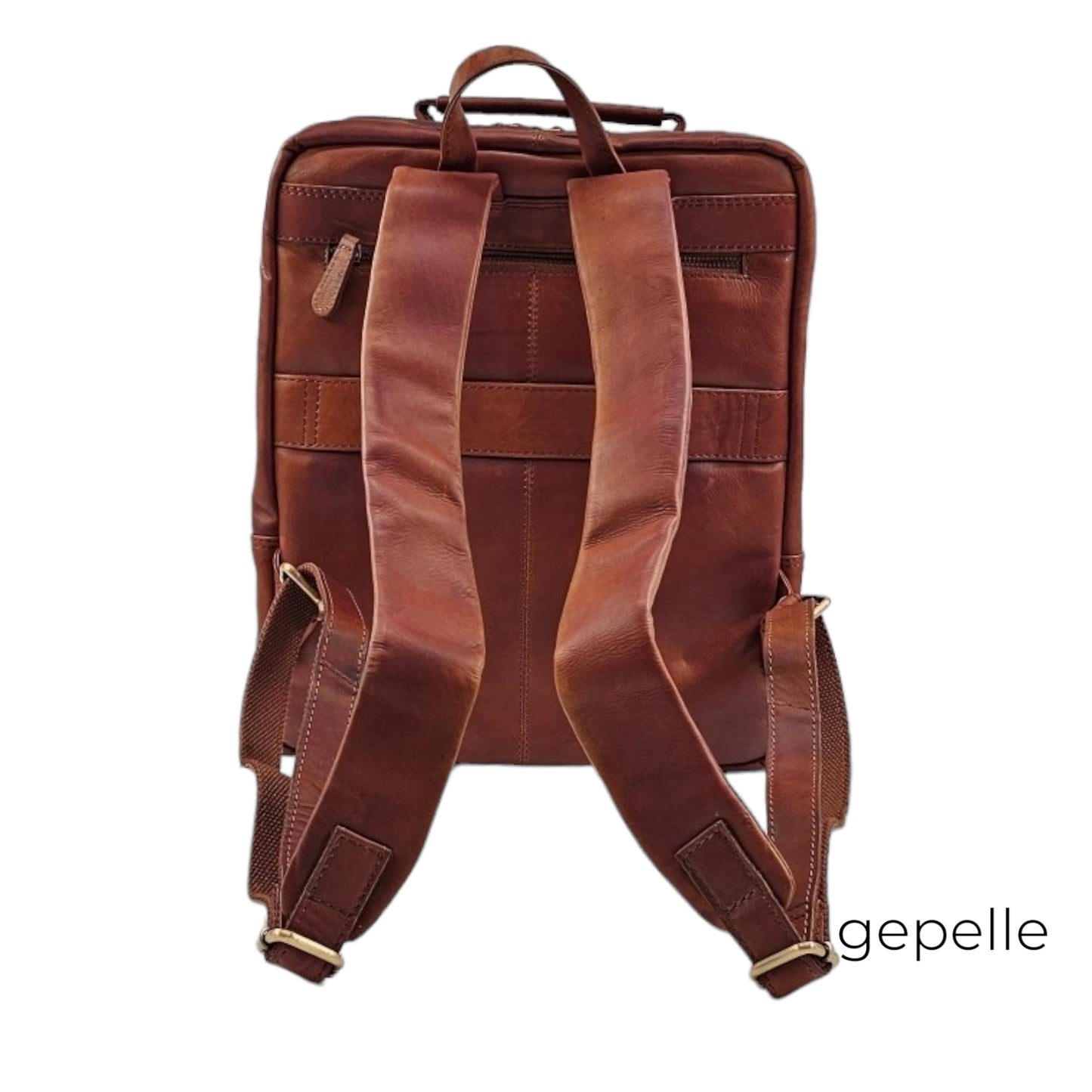 Rucsac maro cogniac din piele naturala Apollo