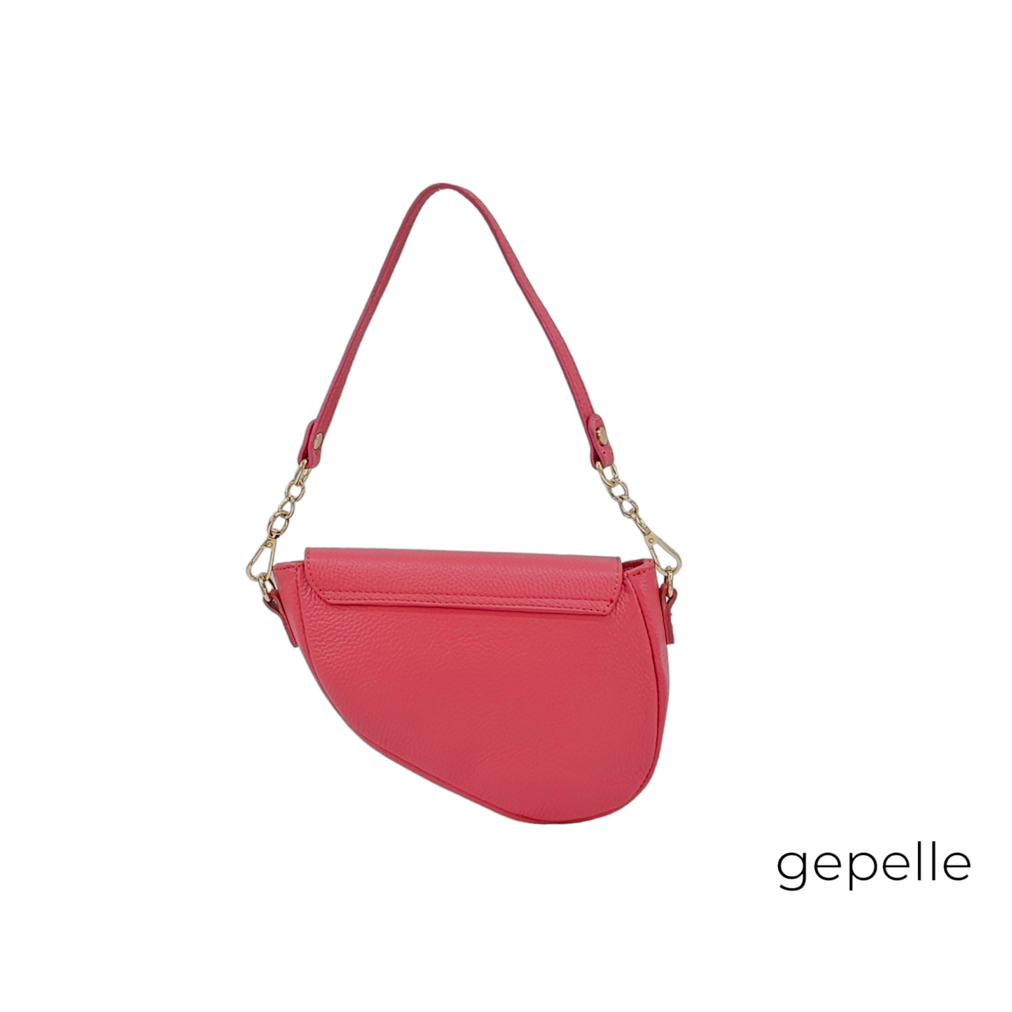 Geanta rosu coral din piele naturala Ayana