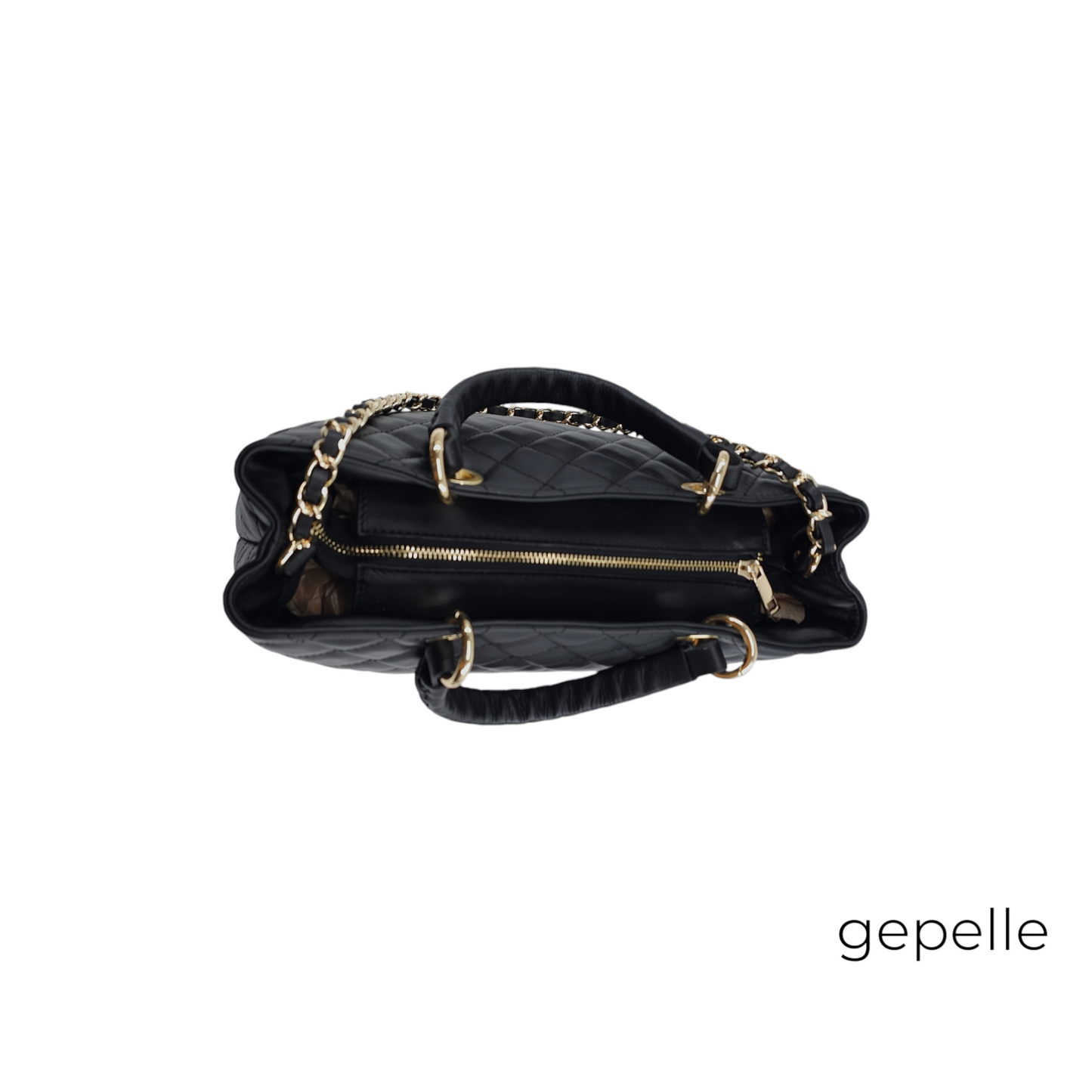 Geanta neagra din piele naturala texturata Aurora