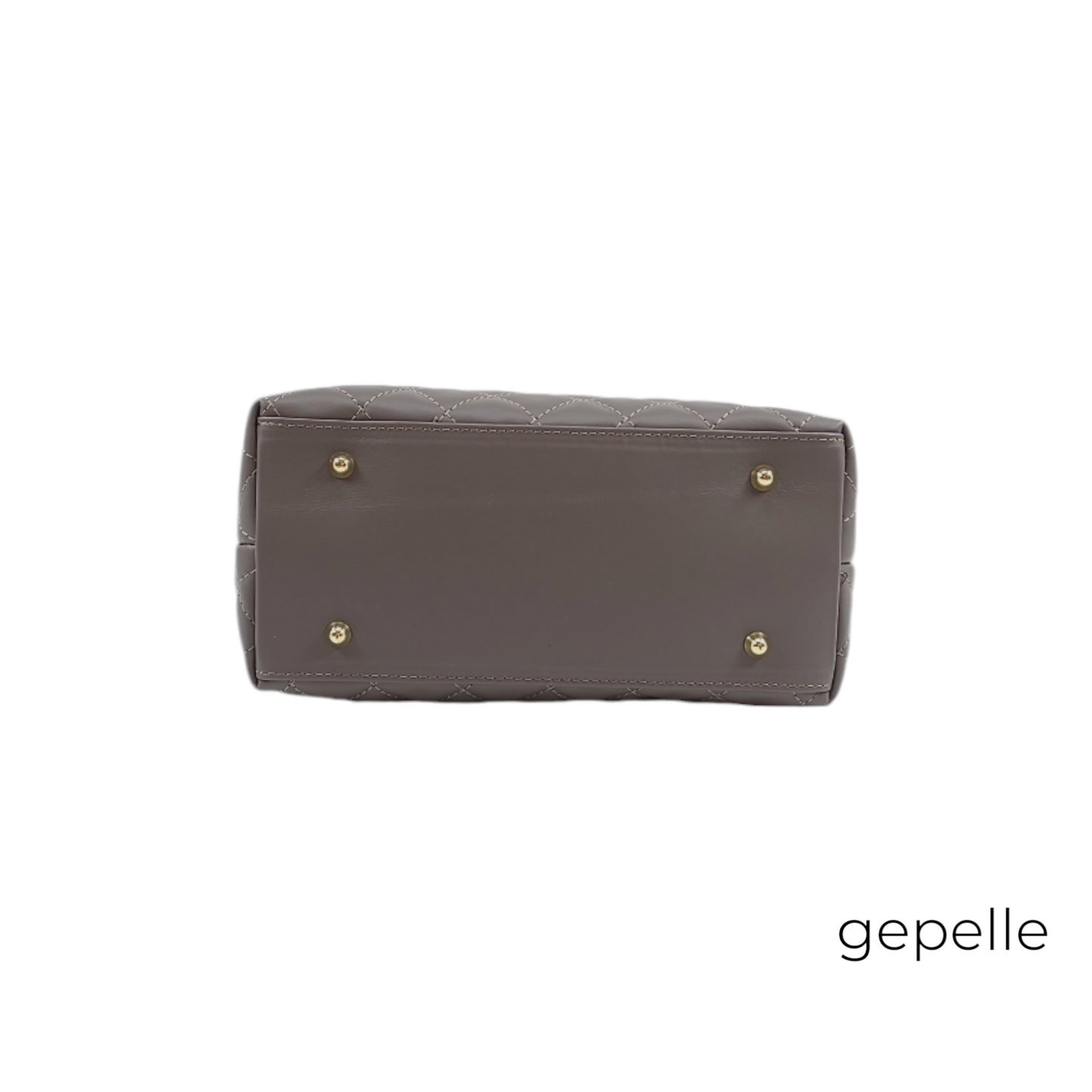 Geanta gri din piele naturala texturata Aurora mini