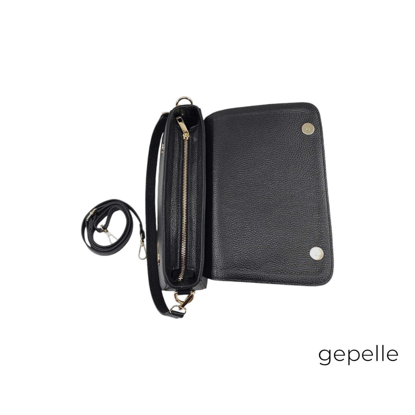 Geanta neagra din piele naturala Orsolla