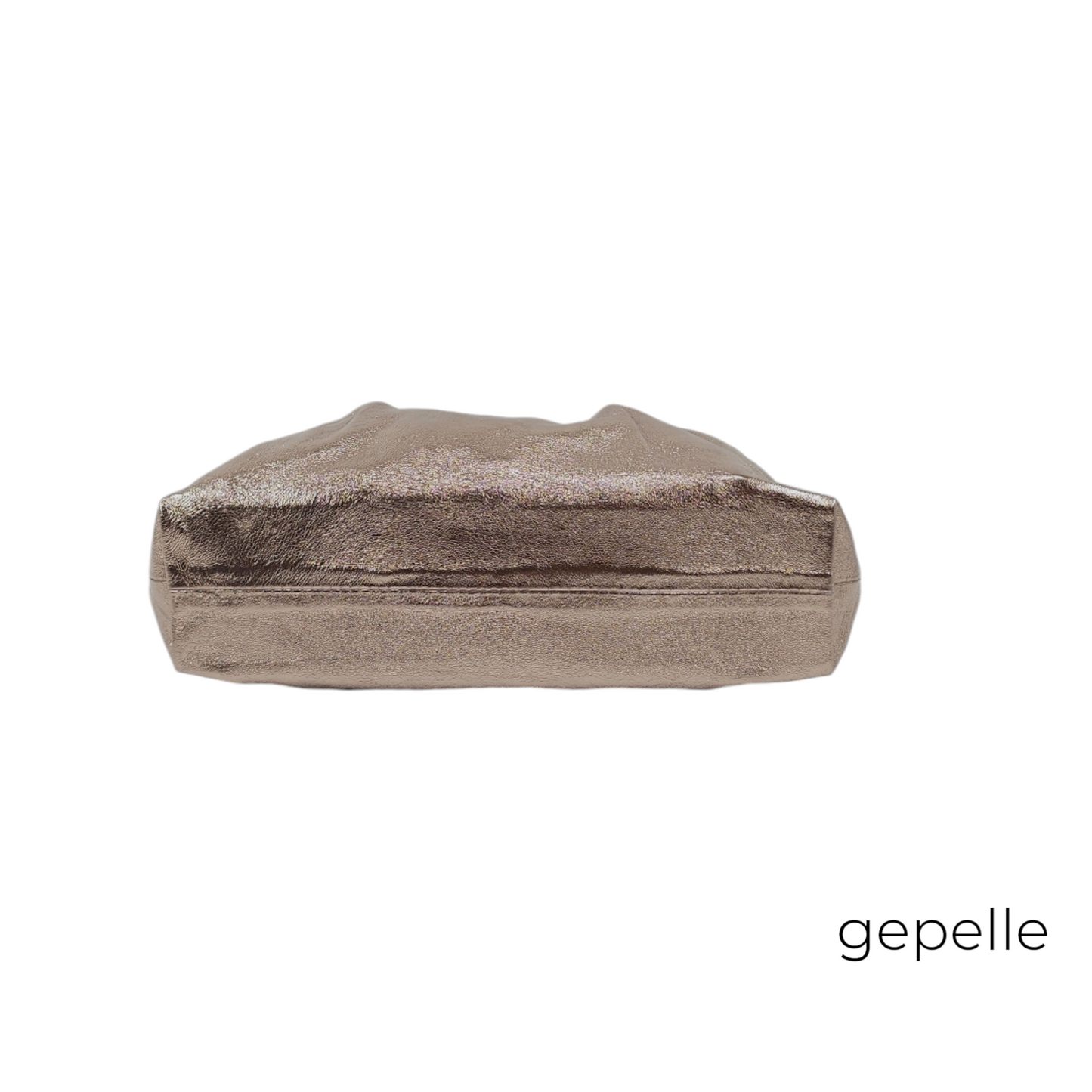 Geanta bej auriu din piele naturala Fiammetta