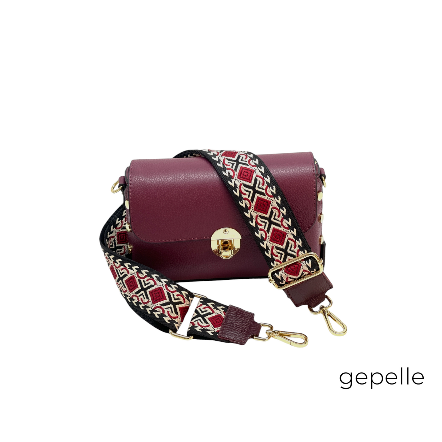 Geanta rosu bordeaux din piele naturala Teresa