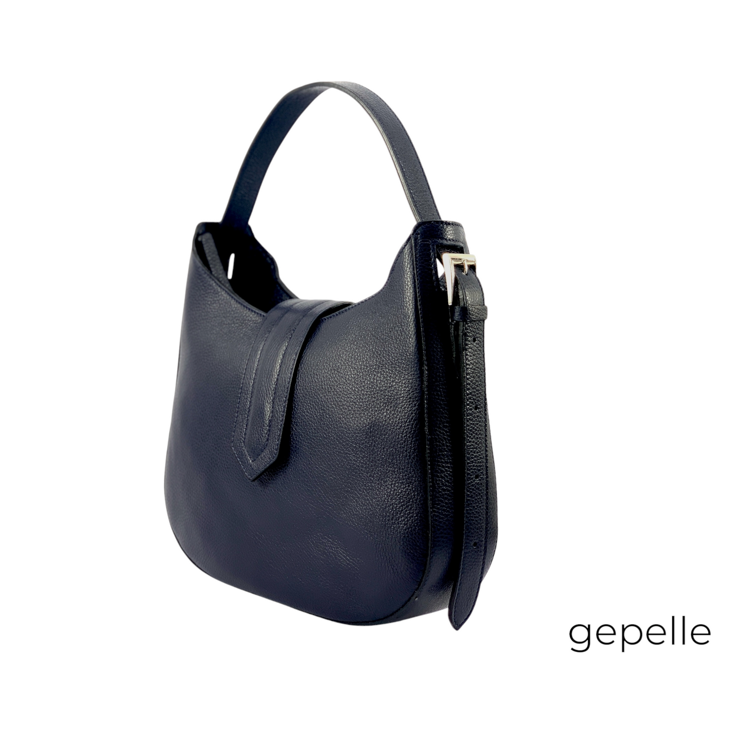 Geanta albastra/ bleumarin din piele naturala Ginevra