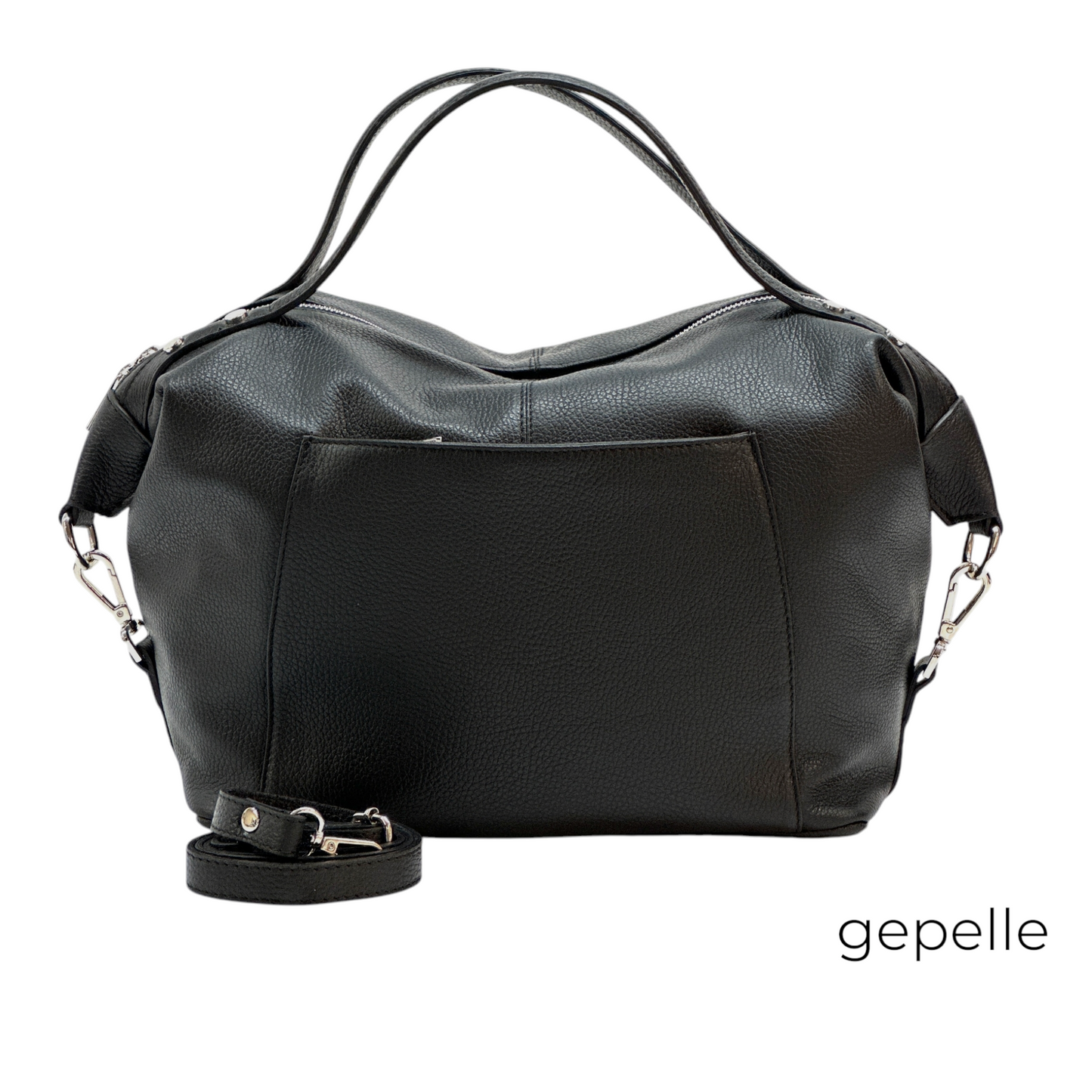 Geanta neagra din piele naturala Sienna