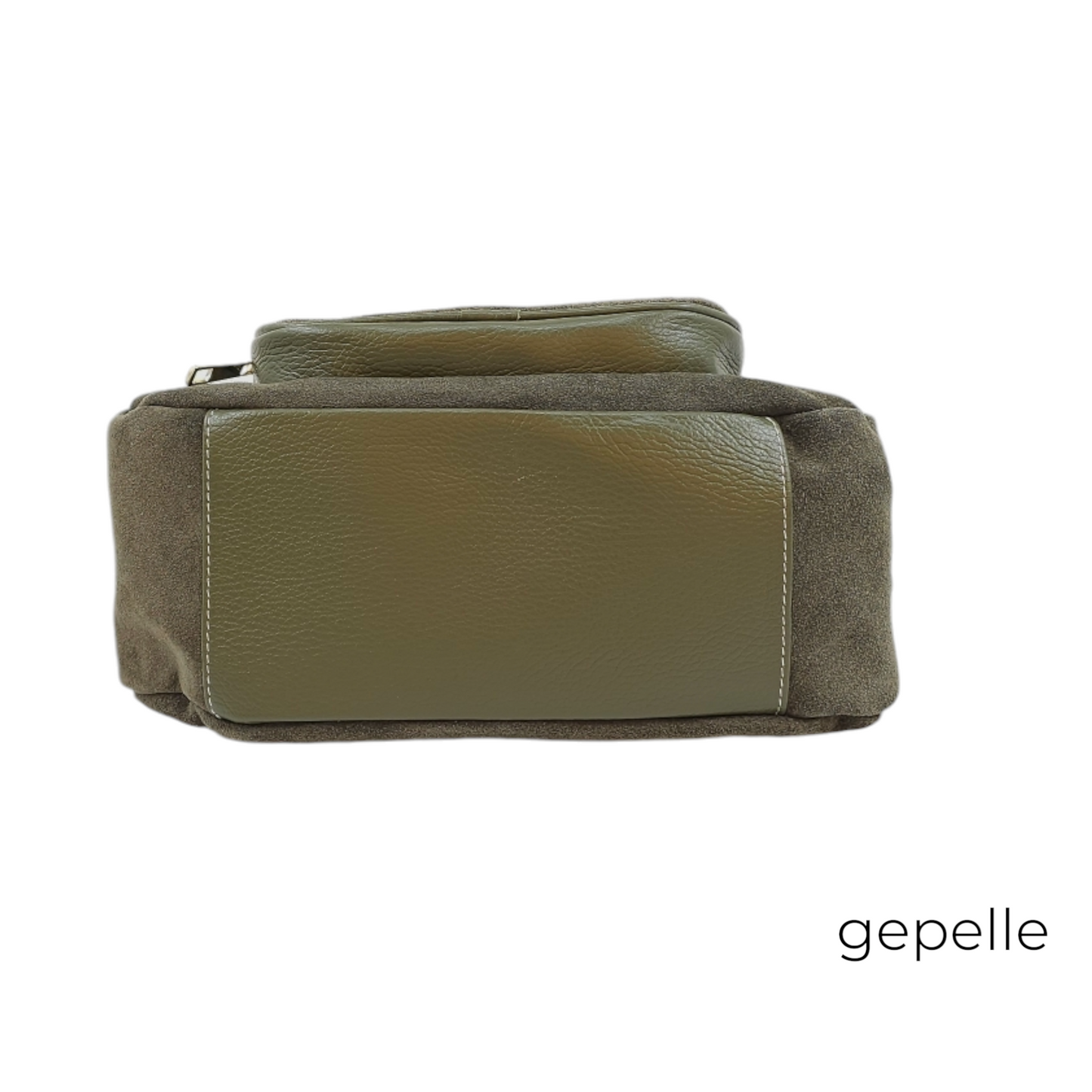 Geanta verde kaki din piele naturala Anthea