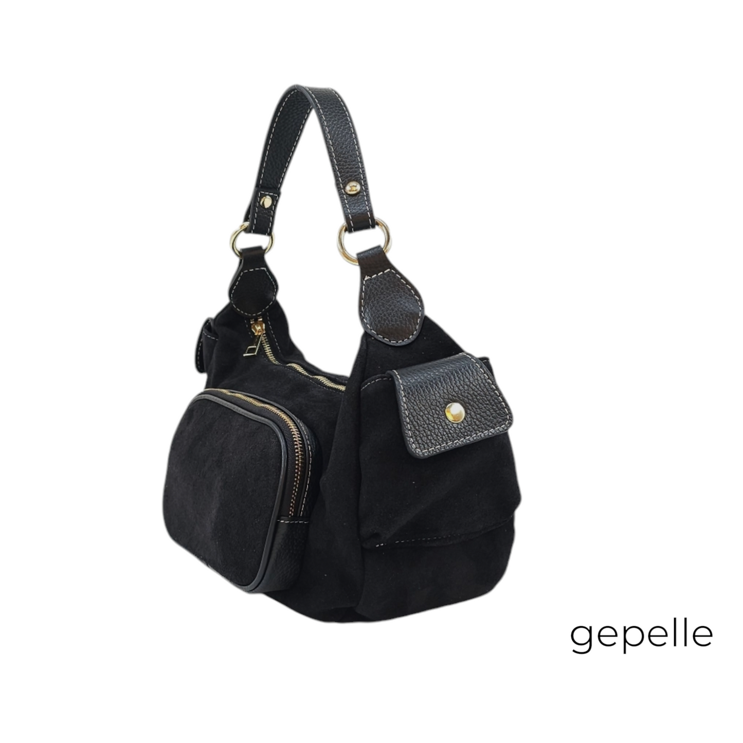 Geanta neagra din piele naturala Anthea