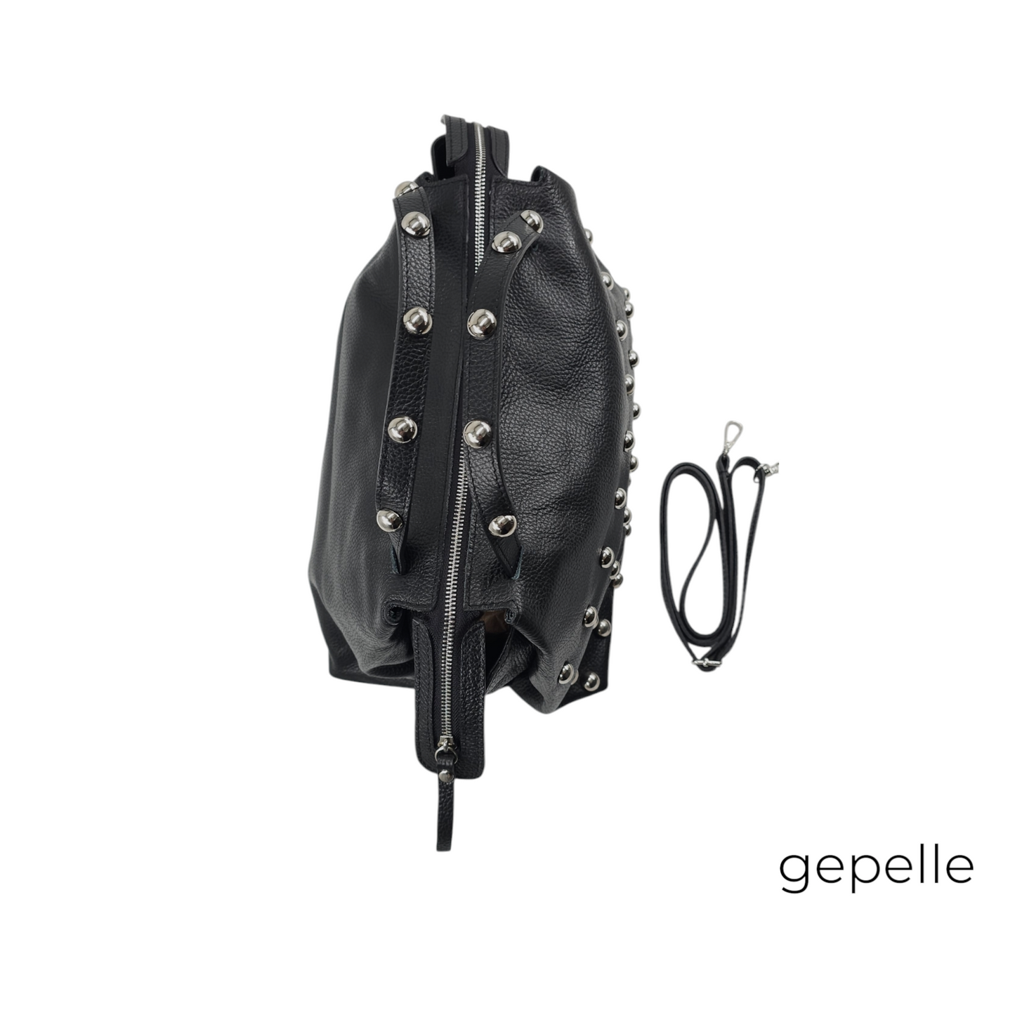 Geanta neagra din piele naturala Makeeda Maxi