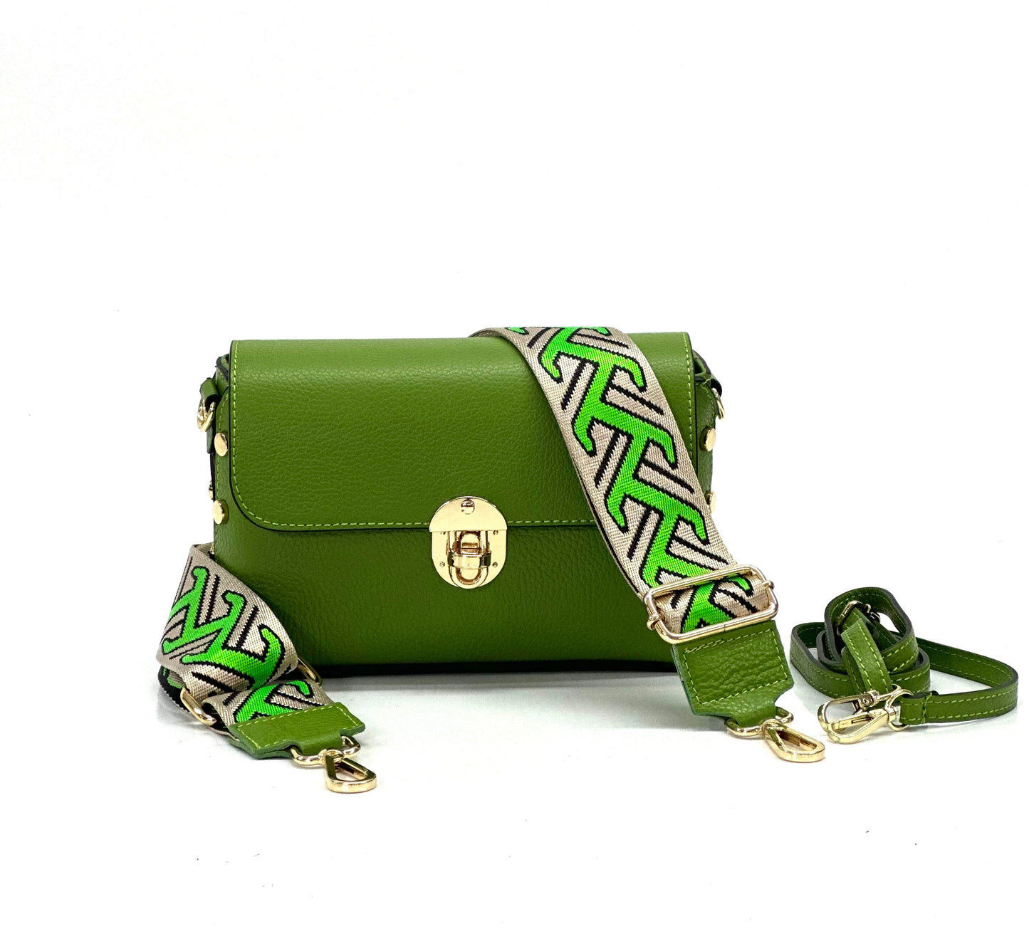 Geanta verde deschis din piele naturala Teresa