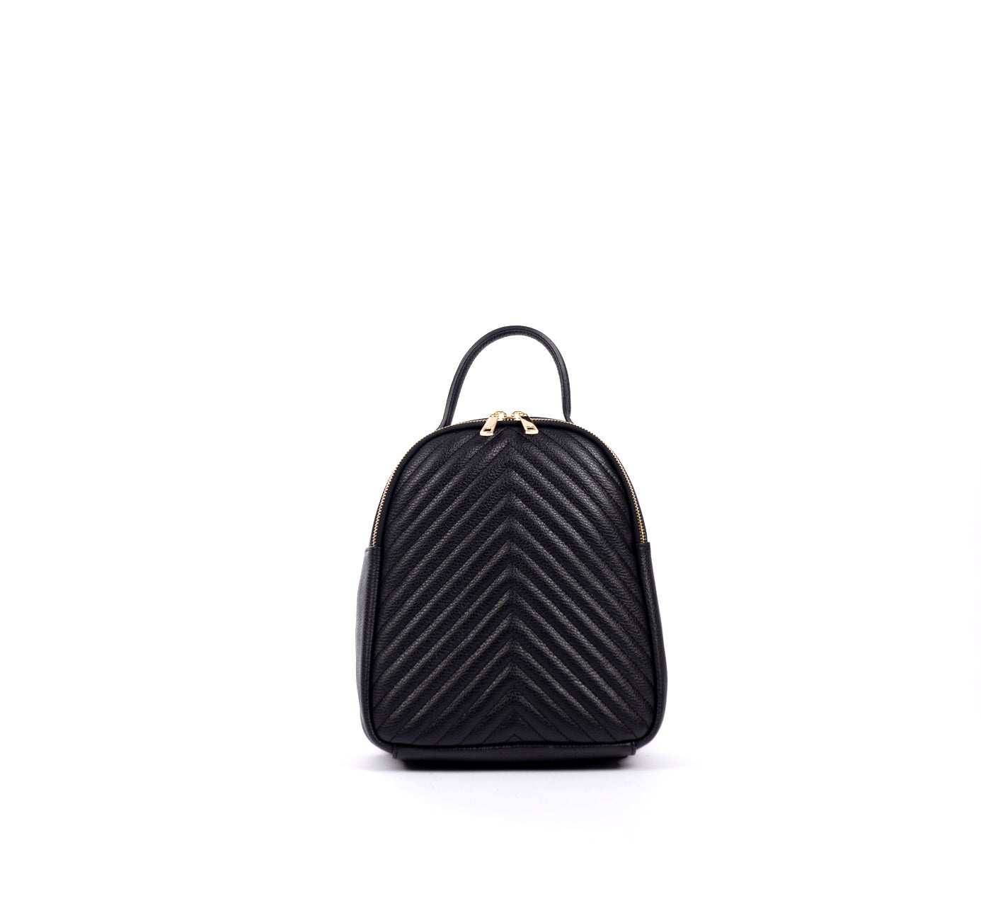 Rucsac negru din piele naturala Velvet