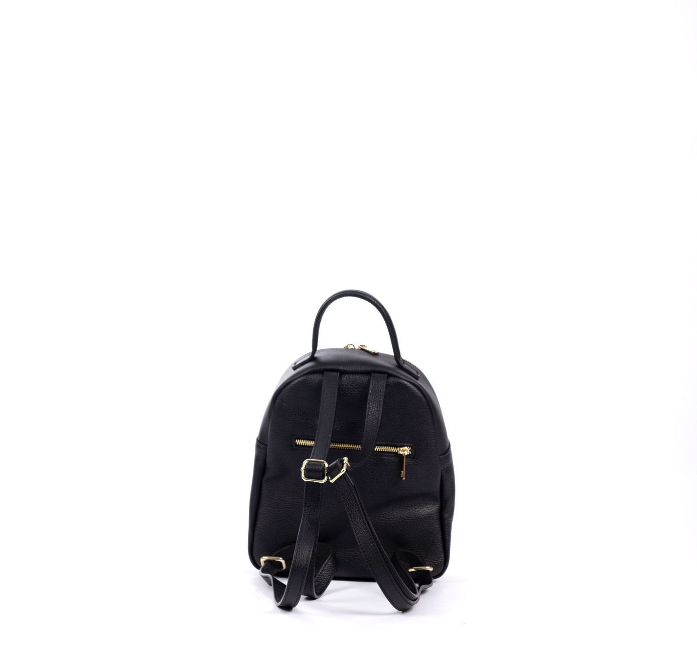 Rucsac negru din piele naturala Velvet
