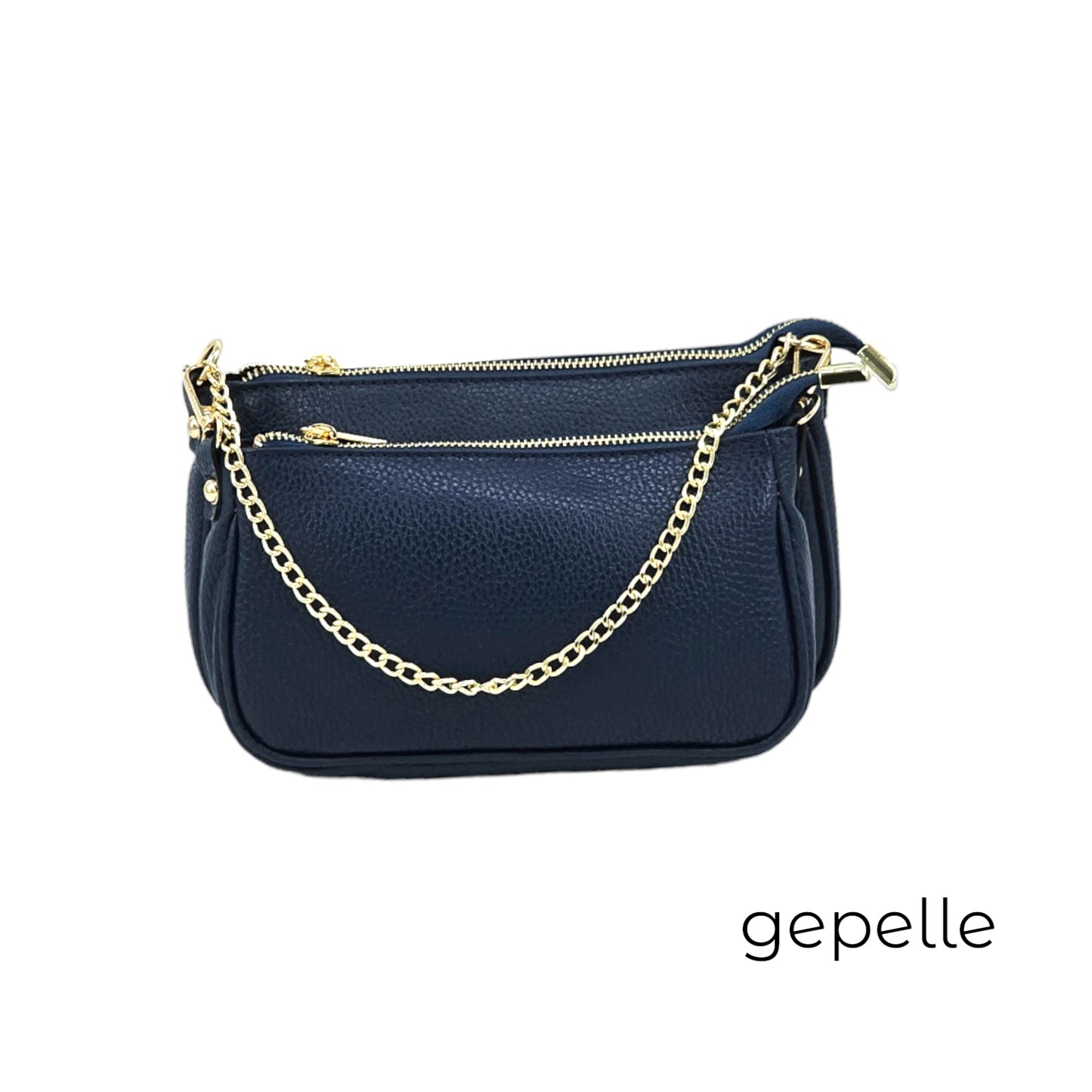 Geanta albastru inchis / bleumarin crossbody din piele naturala Electra