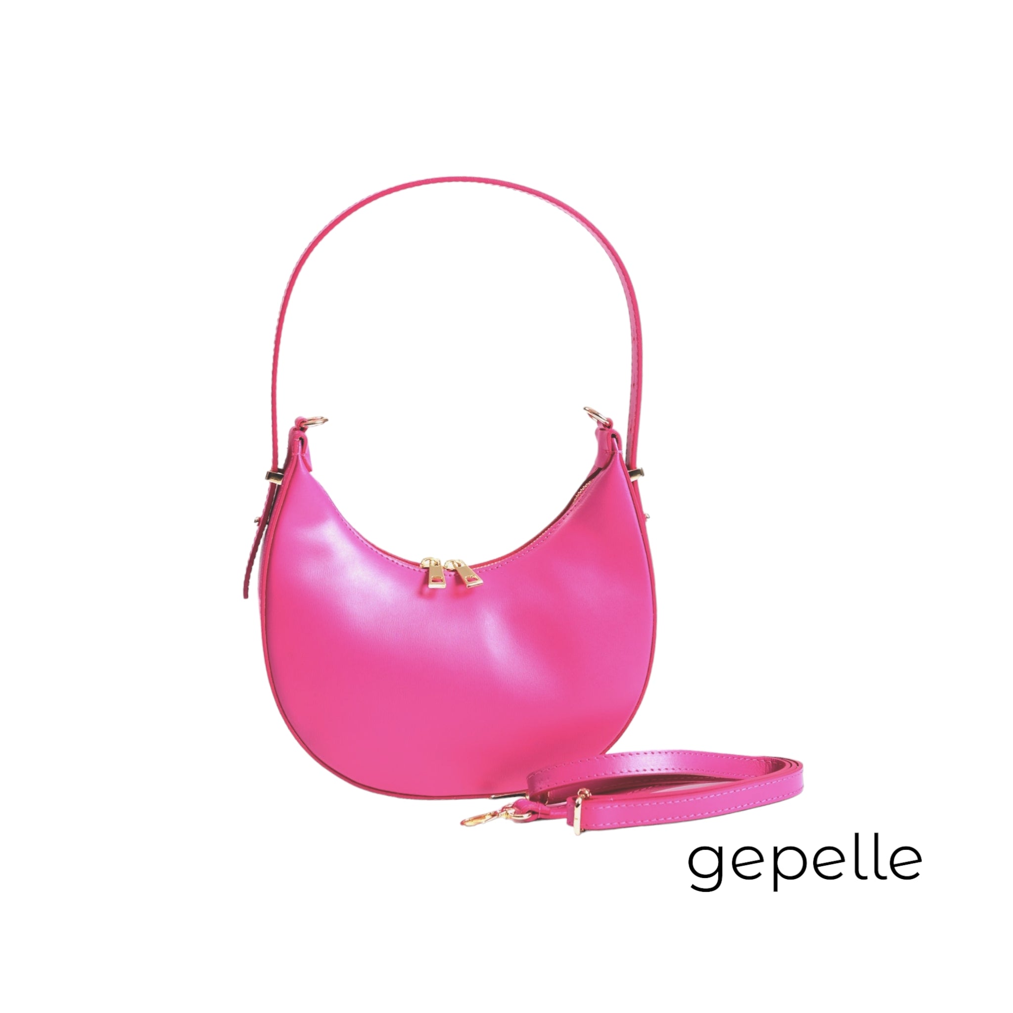 Geanta roz fuchsia din piele naturala Krista – gentipiele