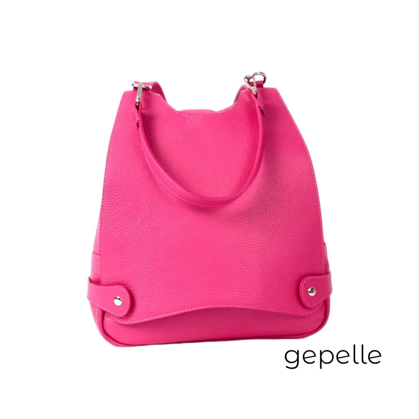 Geanta / rucsac roz/fuchsia din piele naturala Petra