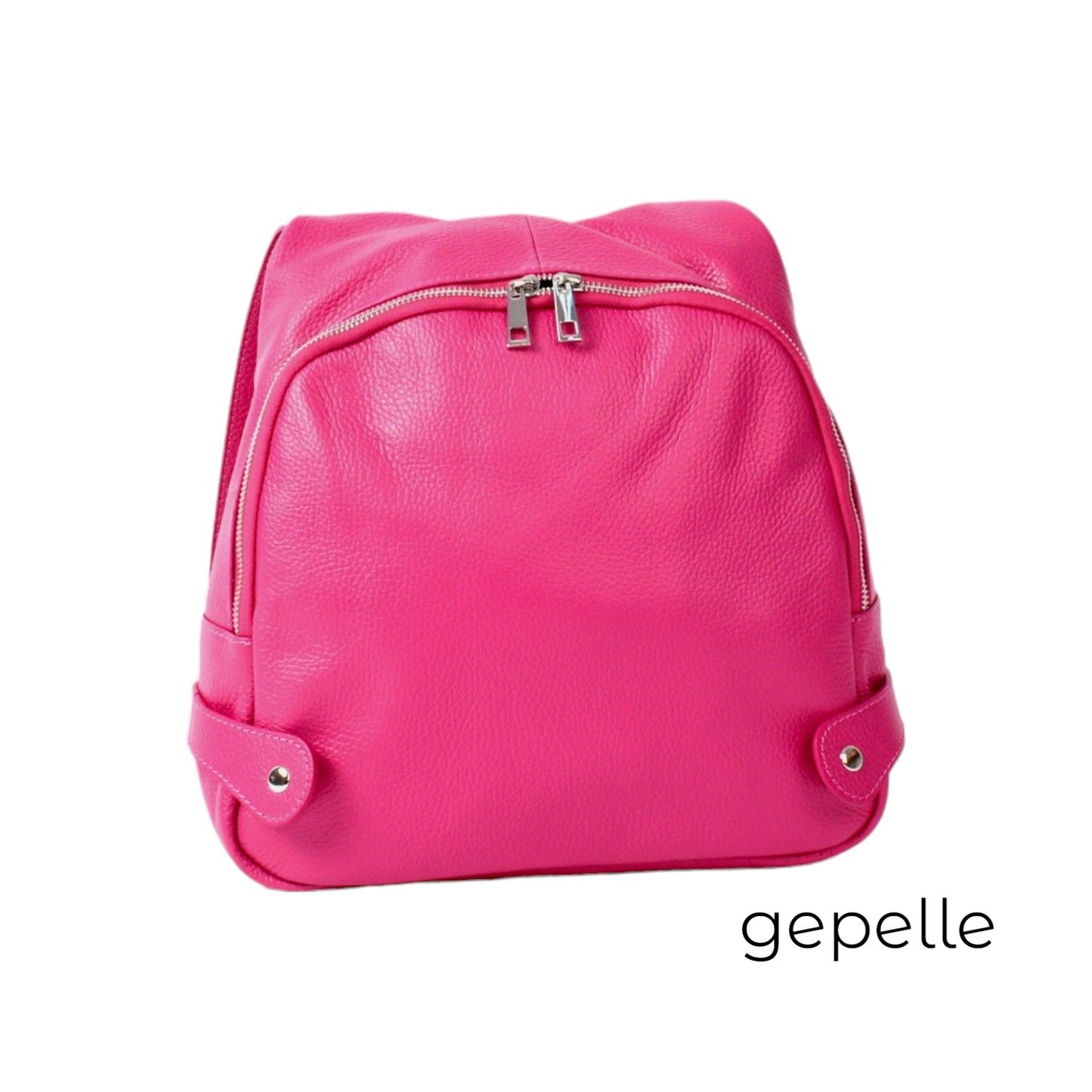 Geanta / rucsac fuchsia din piele naturala Petra