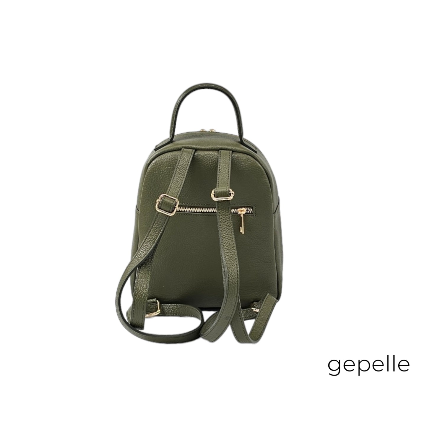 Rucsac verde army din piele naturala Velvet