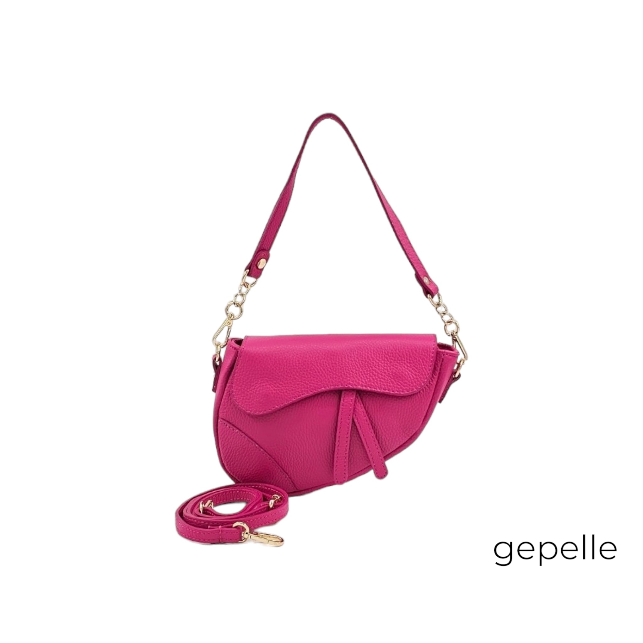 Geanta roz fuchsia din piele naturala Ayana – gentipiele