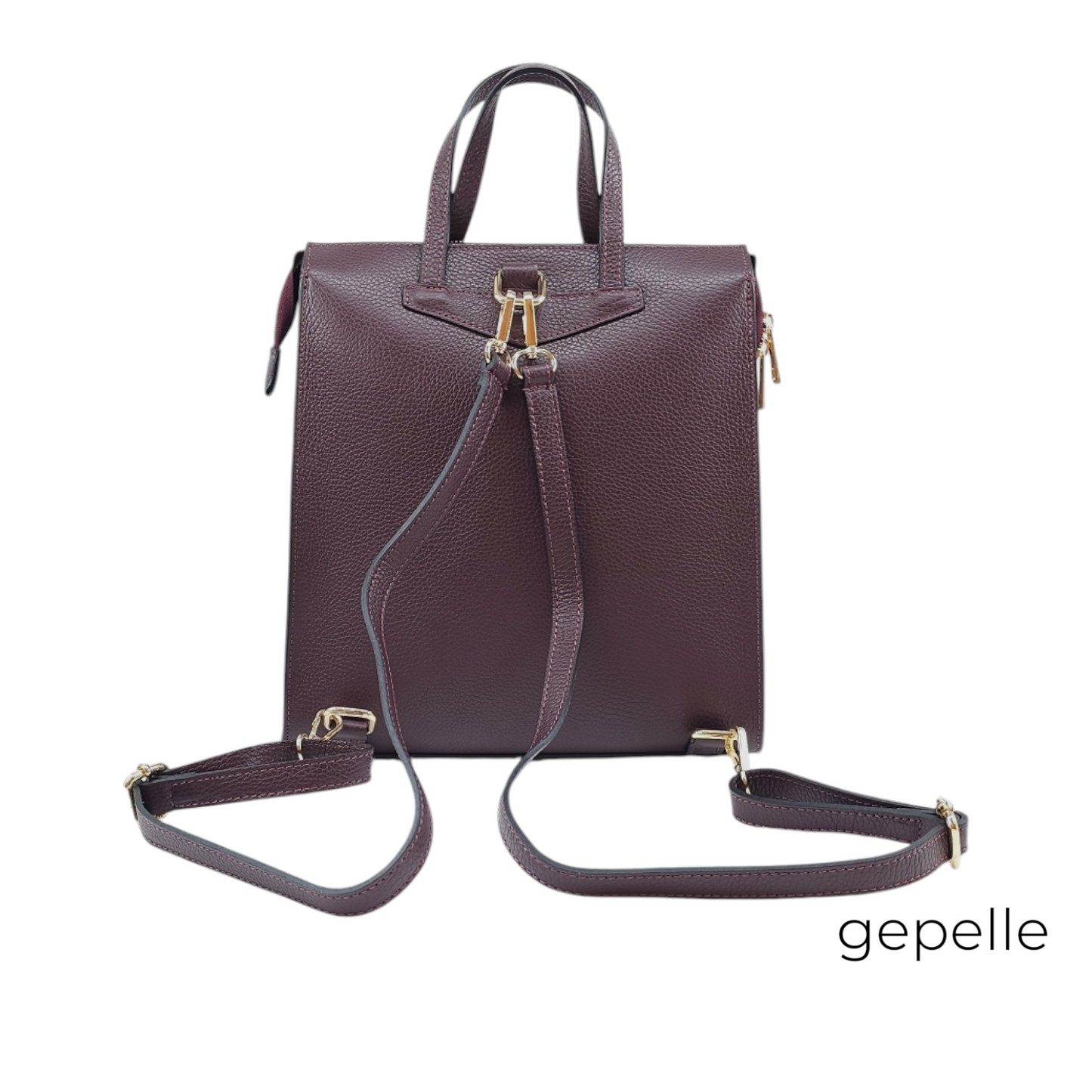 Geanta rucsac bordo din piele naturala Ophelia