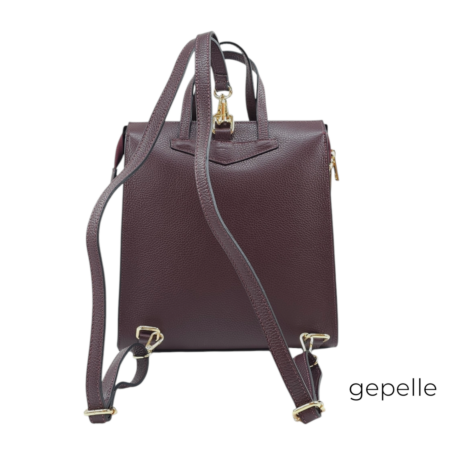 Geanta rucsac bordo din piele naturala Ophelia