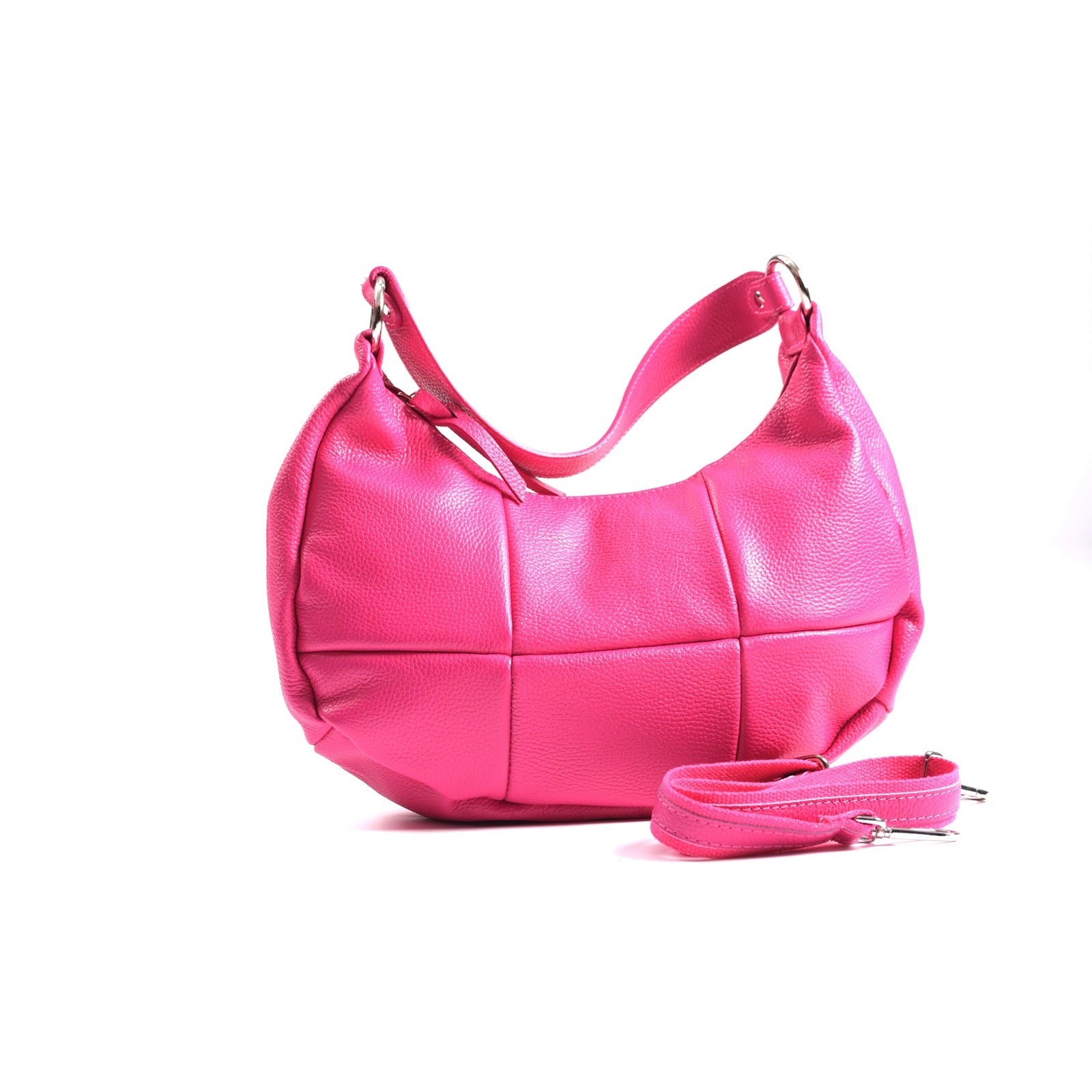 Geanta roz fuchsia din piele naturala Talya – gentipiele